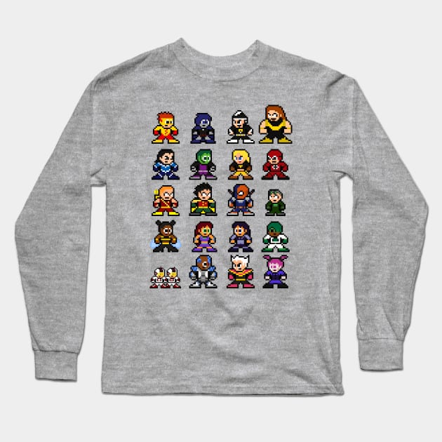 8-Bit Teenage Titans Long Sleeve T-Shirt by 8-BitHero